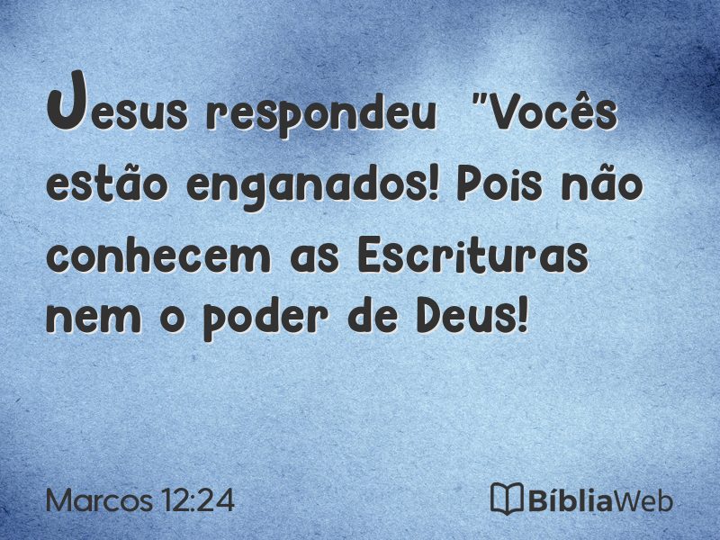 Marcos 12:24 em imagem para compartilhar