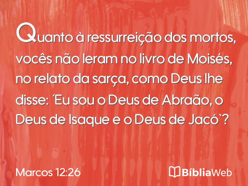 Marcos 12:26 em imagem para compartilhar