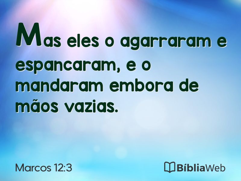Marcos 12:3 em imagem para compartilhar