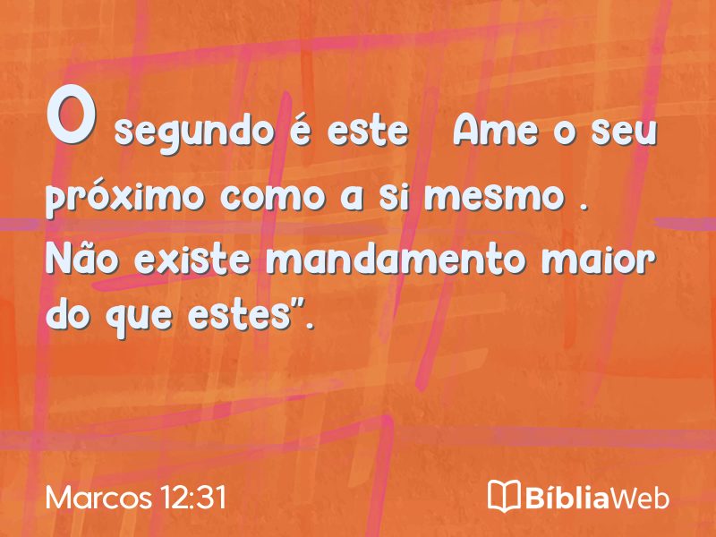 Marcos 12:31 em imagem para compartilhar