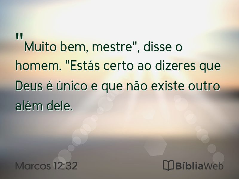 Marcos 12:32 em imagem para compartilhar