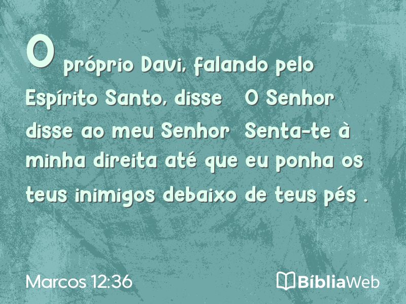 Marcos 12:36 em imagem para compartilhar