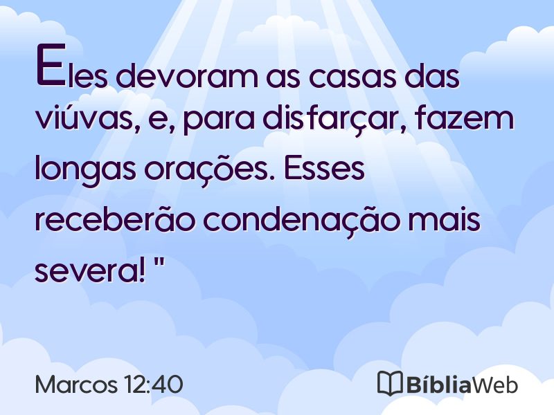 Marcos 12:40 em imagem para compartilhar
