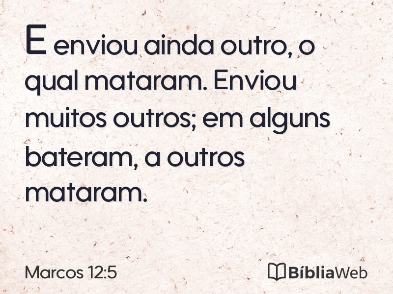 Marcos 12:5 em imagem para compartilhar