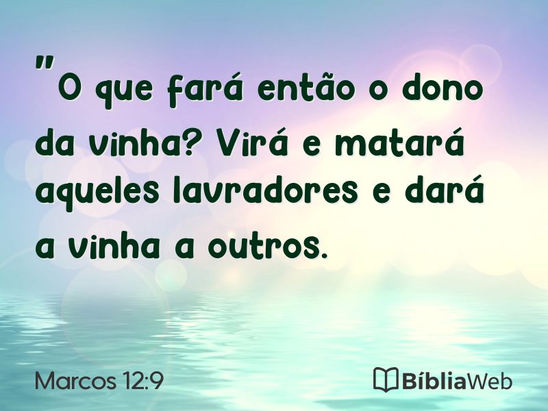 Marcos 12:9 em imagem para compartilhar