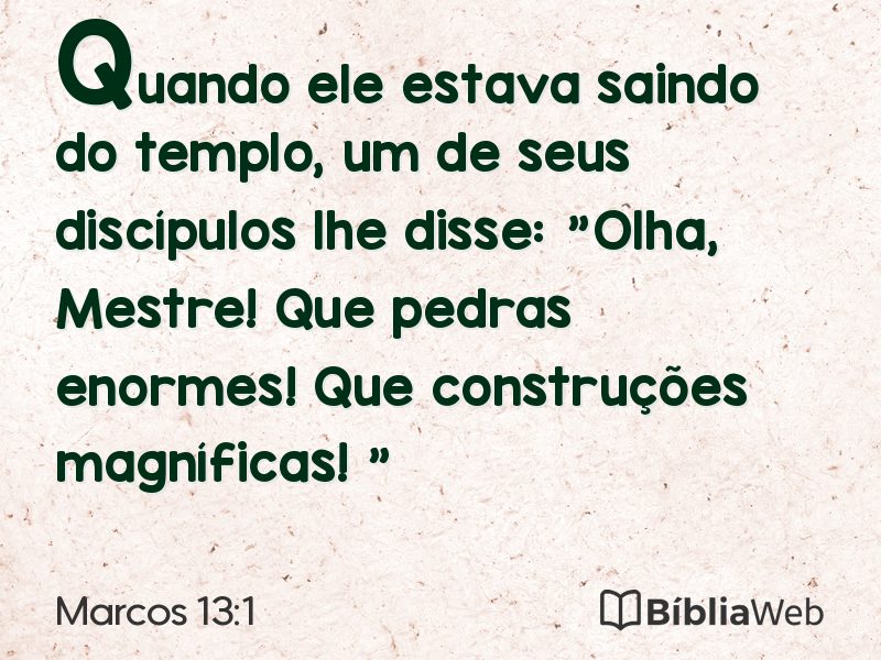 Marcos 13:1 em imagem para compartilhar