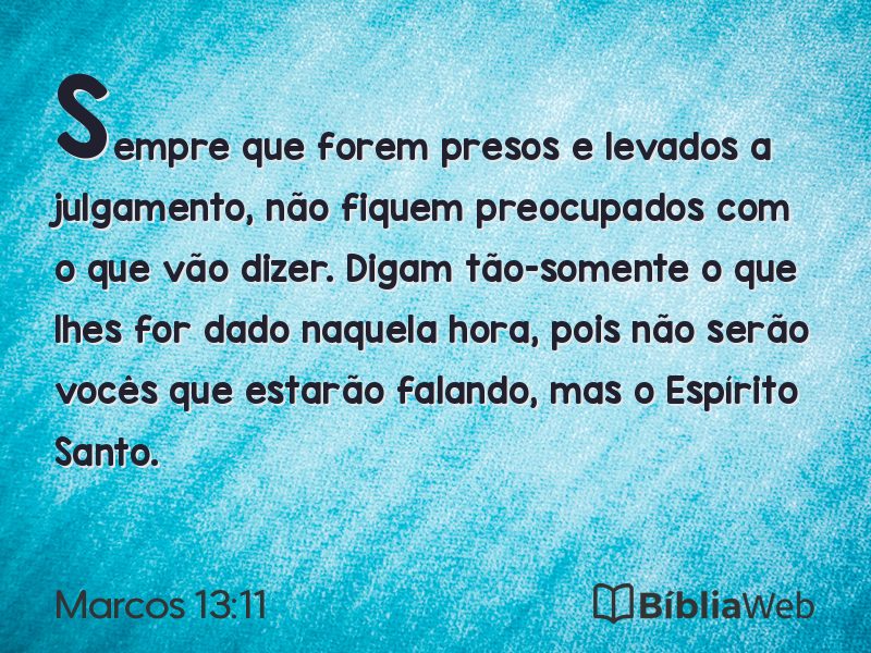 Marcos 13:11 em imagem para compartilhar