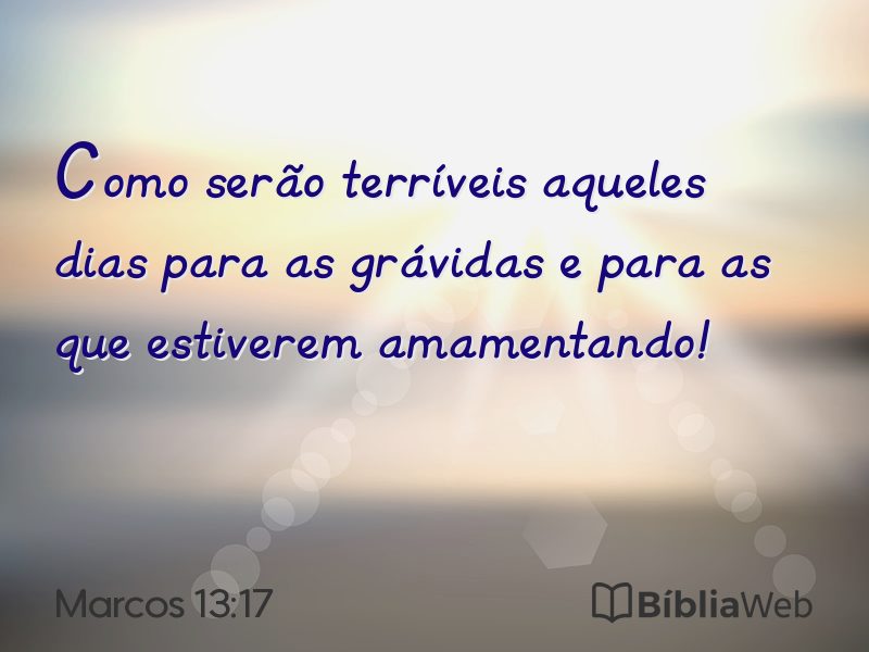 Marcos 13:17 em imagem para compartilhar