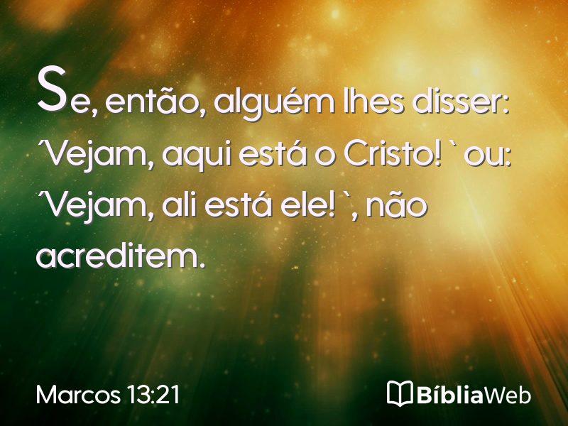 Marcos 13:21 em imagem para compartilhar