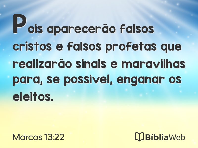 Marcos 13:22 em imagem para compartilhar