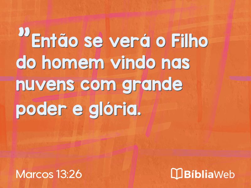 Marcos 13:26 em imagem para compartilhar