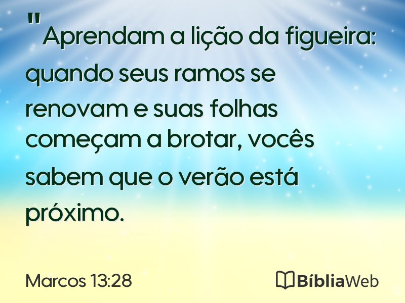 Marcos 13:28 em imagem para compartilhar