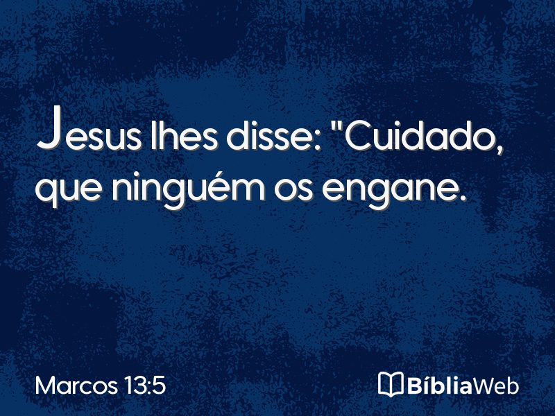 Marcos 13:5 em imagem para compartilhar