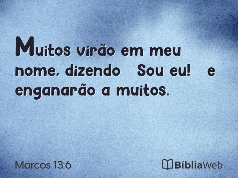 Marcos 13:6 em imagem para compartilhar