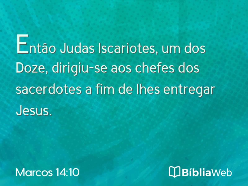 Marcos 14:10 em imagem para compartilhar