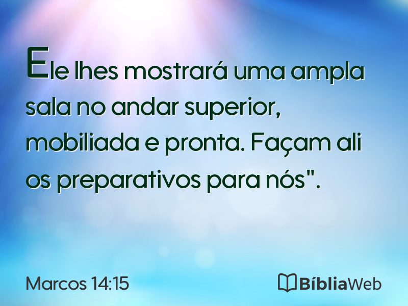 Marcos 14:15 em imagem para compartilhar
