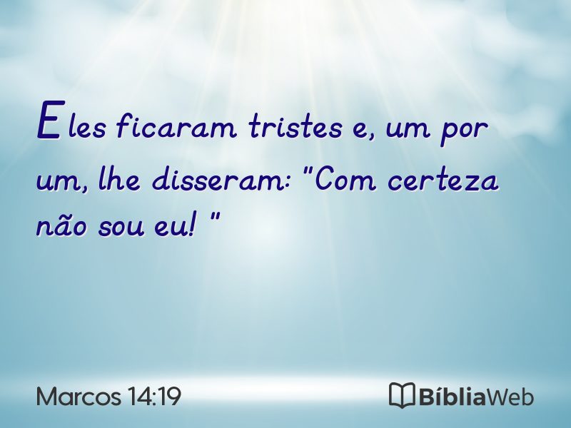 Marcos 14:19 em imagem para compartilhar