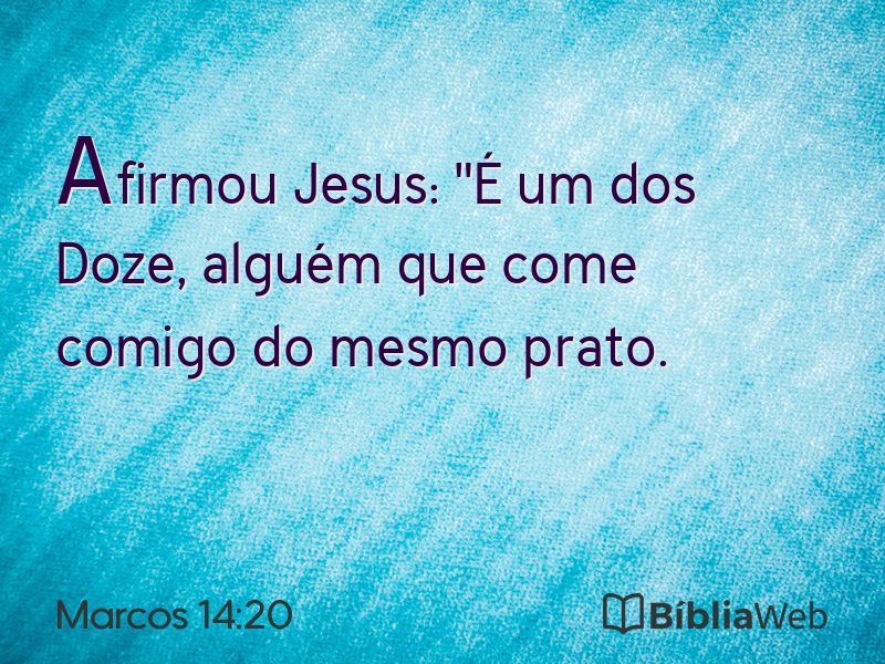 Marcos 14:20 em imagem para compartilhar