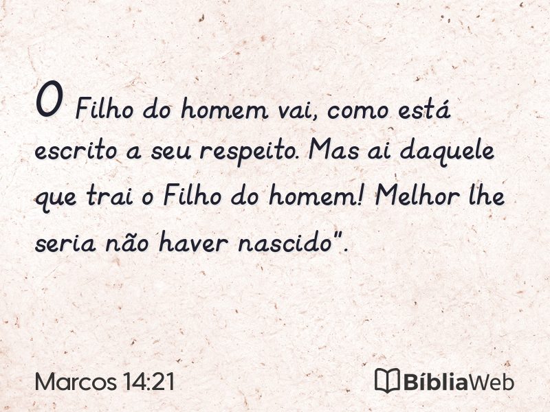 Marcos 14:21 em imagem para compartilhar