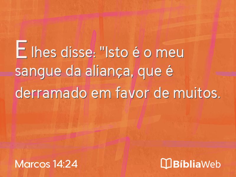 Marcos 14:24 em imagem para compartilhar