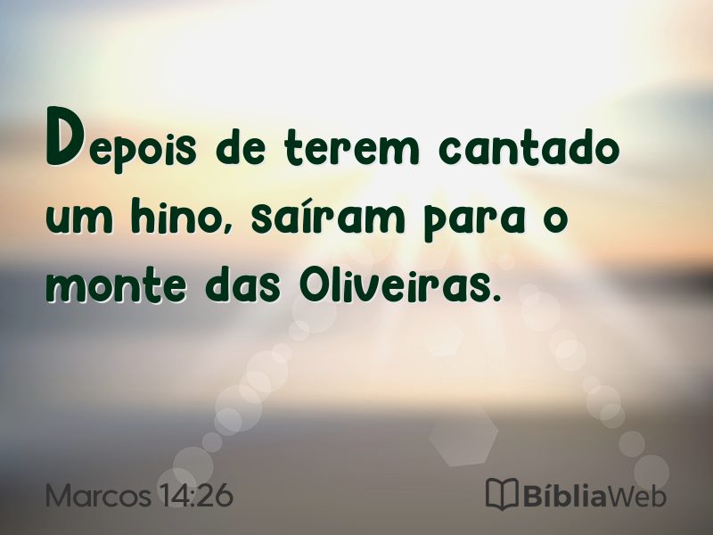 Marcos 14:26 em imagem para compartilhar