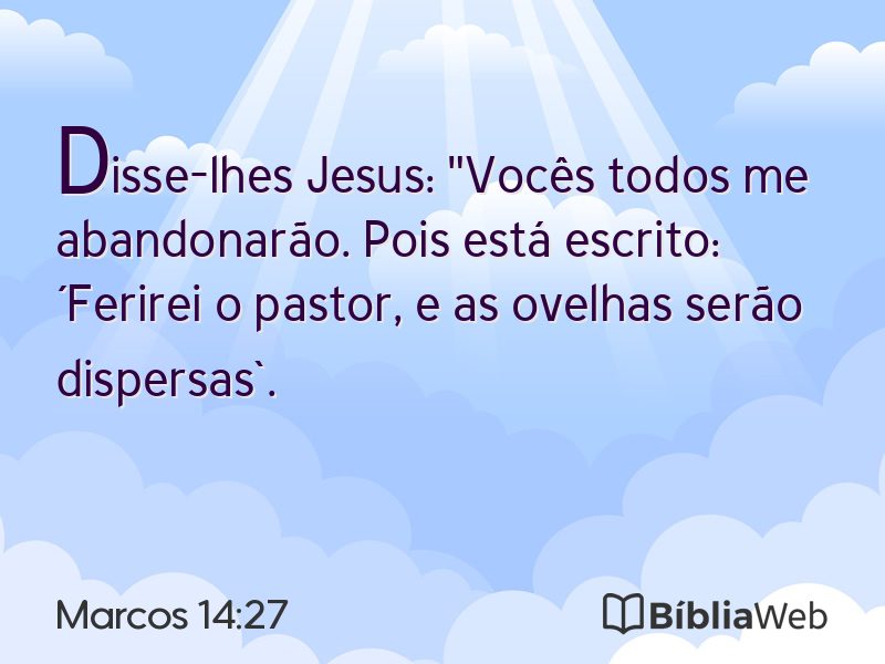 Marcos 14:27 em imagem para compartilhar