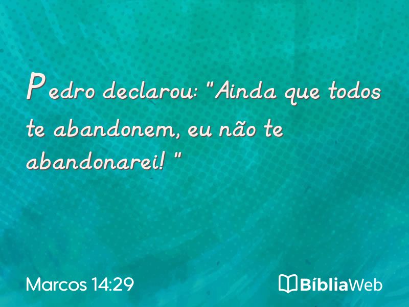 Marcos 14:29 em imagem para compartilhar