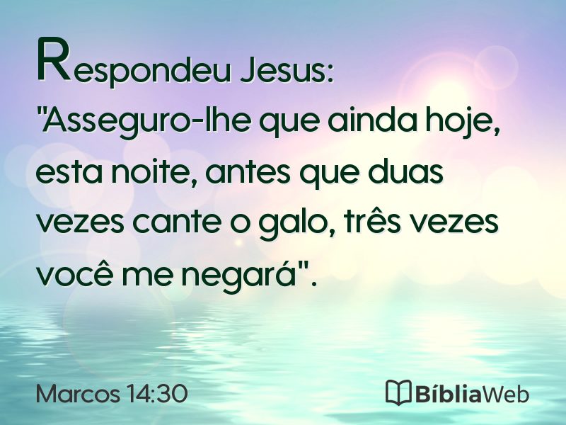 Marcos 14:30 em imagem para compartilhar