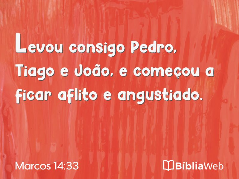 Marcos 14:33 em imagem para compartilhar