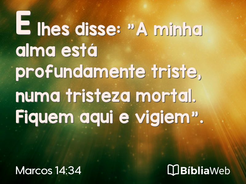 Marcos 14:34 em imagem para compartilhar