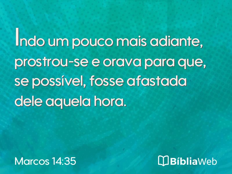 Marcos 14:35 em imagem para compartilhar