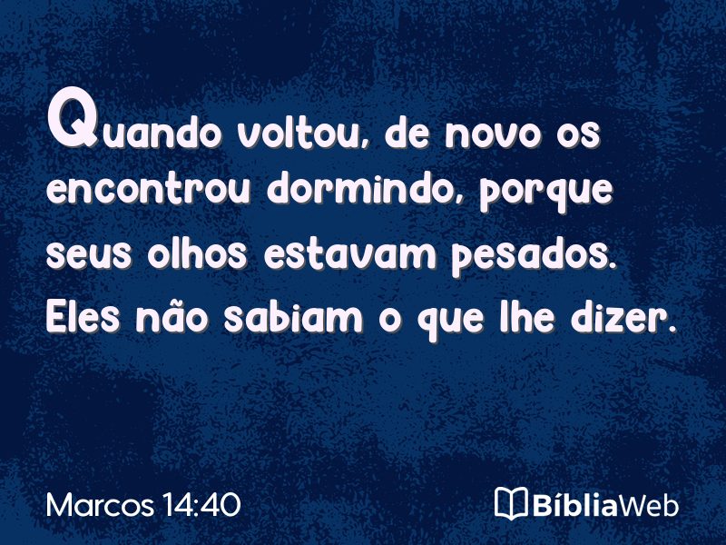 Marcos 14:40 em imagem para compartilhar
