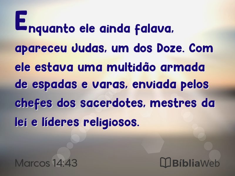 Marcos 14:43 em imagem para compartilhar