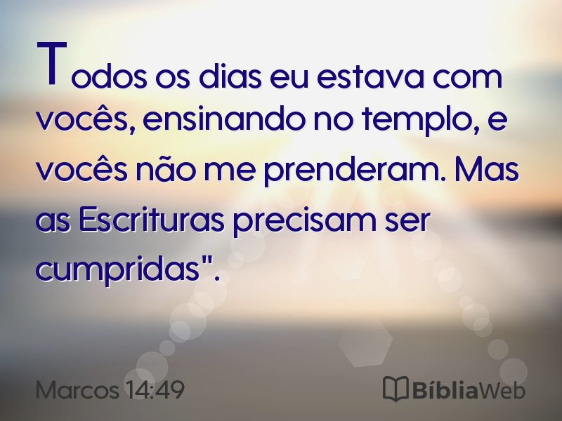 Marcos 14:49 em imagem para compartilhar