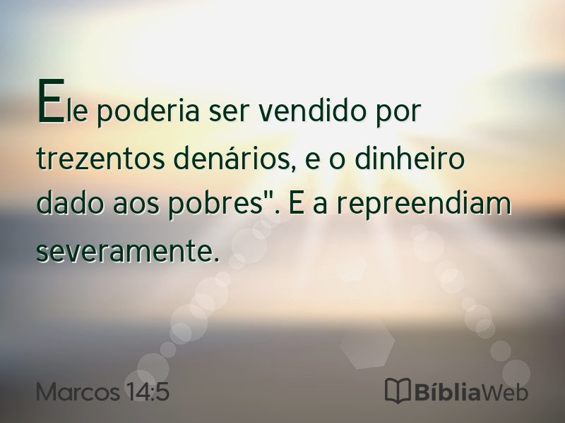 Marcos 14:5 em imagem para compartilhar
