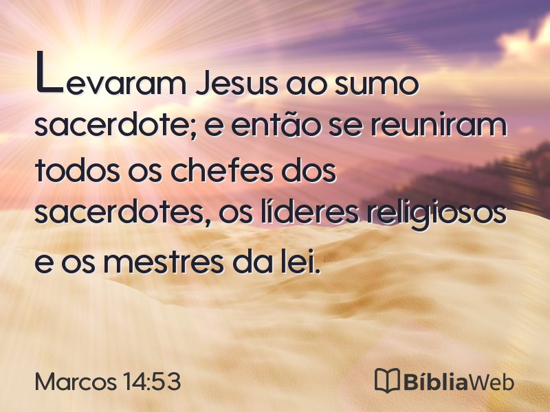 Marcos 14:53 em imagem para compartilhar