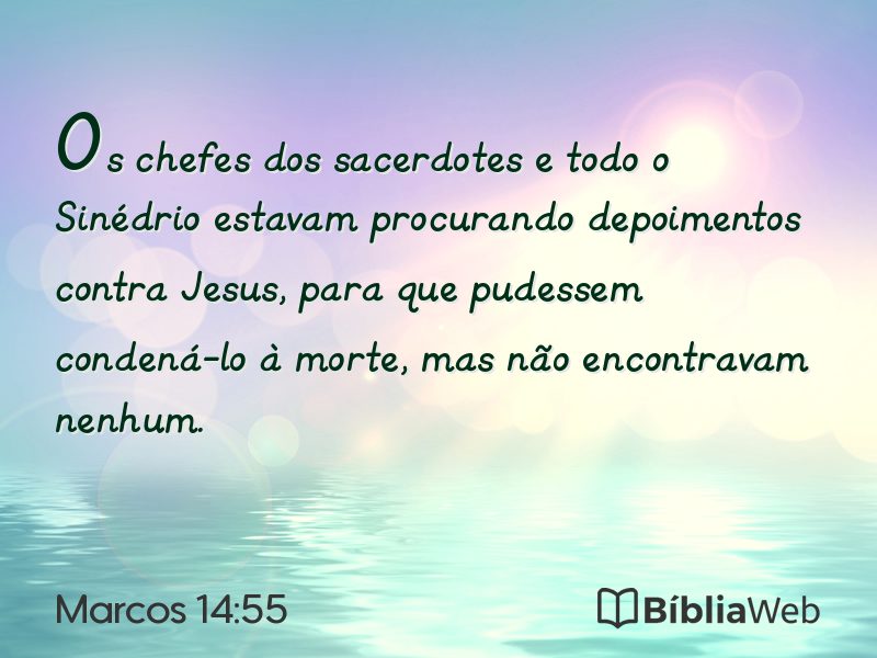 Marcos 14:55 em imagem para compartilhar