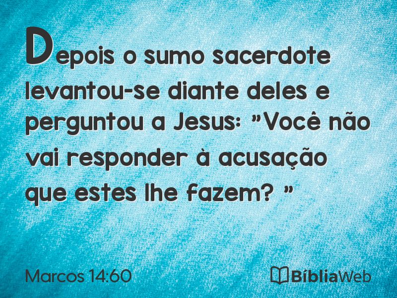 Marcos 14:60 em imagem para compartilhar