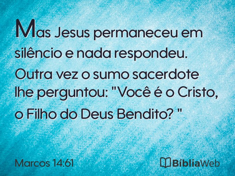 Marcos 14:61 em imagem para compartilhar
