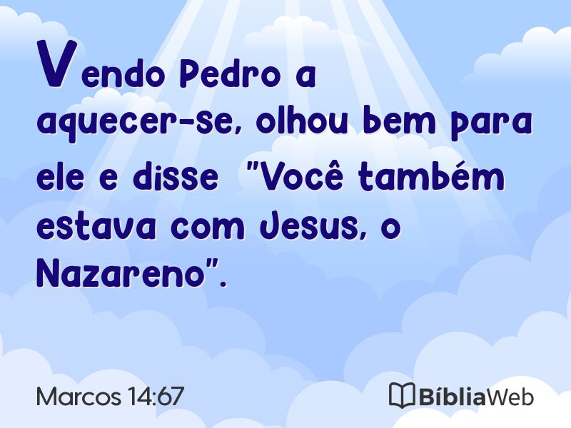 Marcos 14:67 em imagem para compartilhar