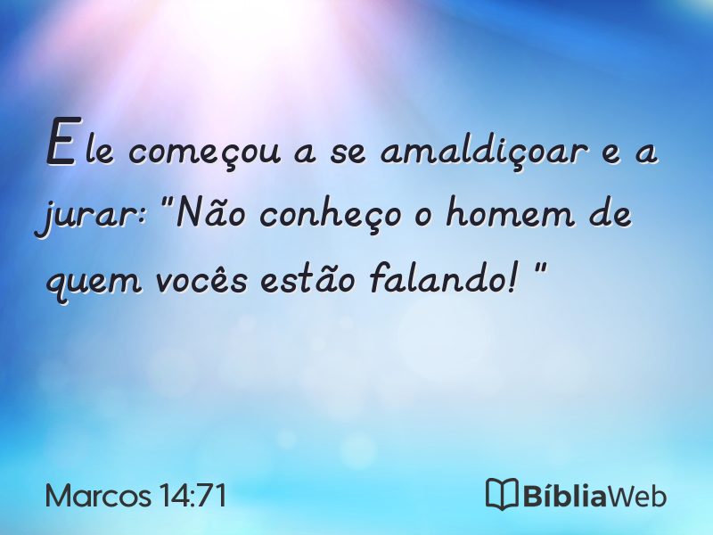 Marcos 14:71 em imagem para compartilhar