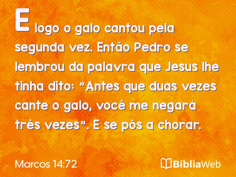 Marcos 14:72 em imagem para compartilhar