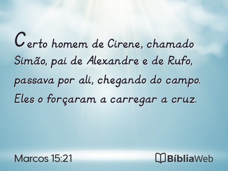 Marcos 15:21 em imagem para compartilhar