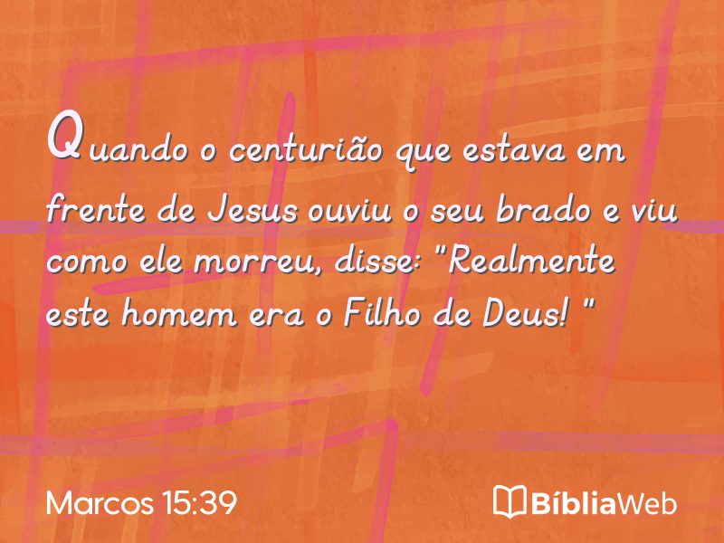 Marcos 15:39 em imagem para compartilhar