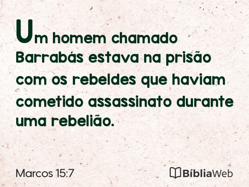 Marcos 15:7 em imagem para compartilhar