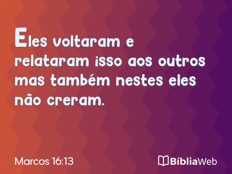 Marcos 16:13 em imagem para compartilhar