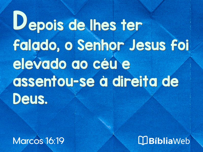 Marcos 16:19 em imagem para compartilhar