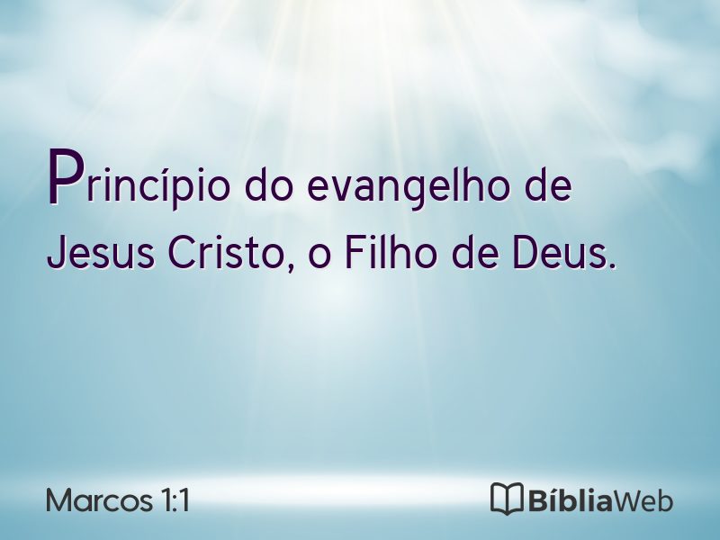 Marcos 1:1 em imagem para compartilhar