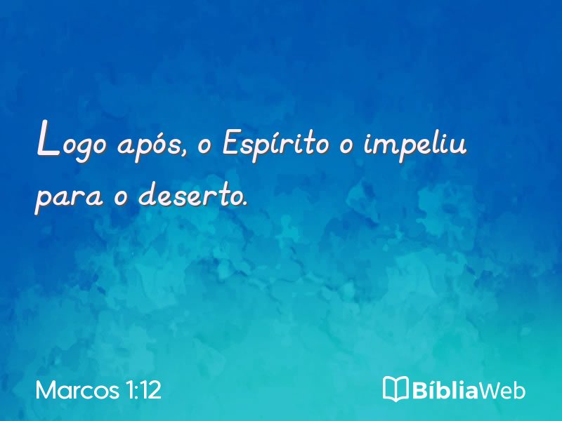 Marcos 1:12 em imagem para compartilhar