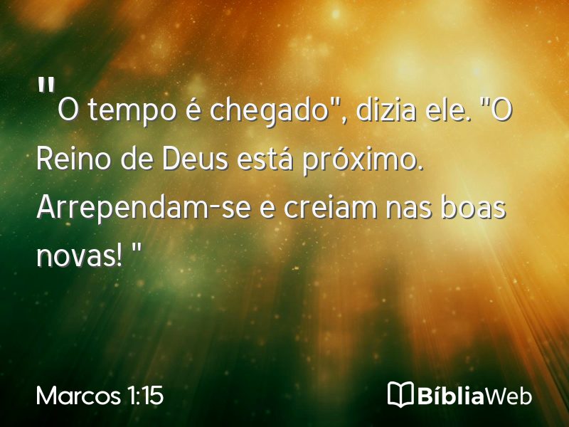 Marcos 1:15 em imagem para compartilhar